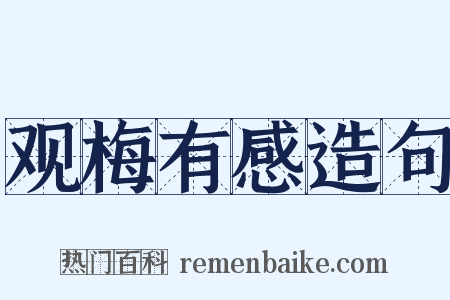 观梅有感造句是什么意思的图片